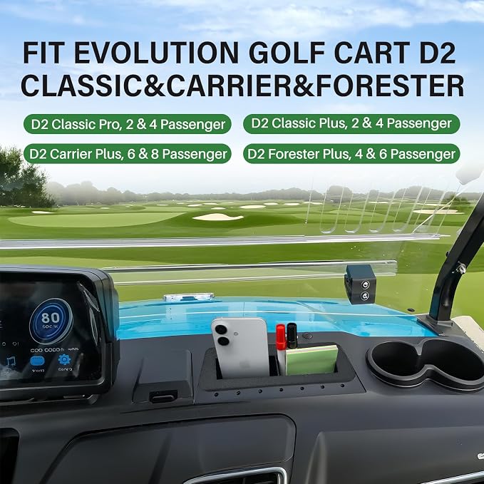 Golf Cart Phone Holder & Storage Tray - Image 3