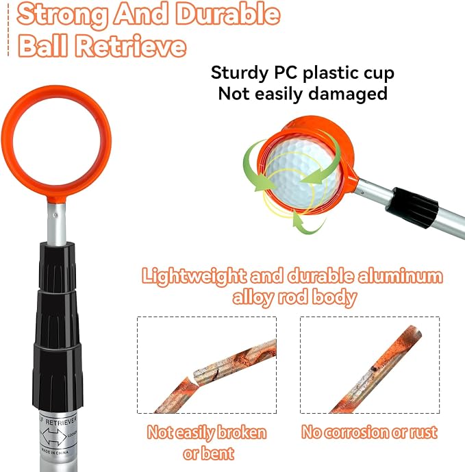SPEENSUN Golf Ball Retriever Telescopic, Golf Ball Water Retriever, Max 15Ft - Image 2