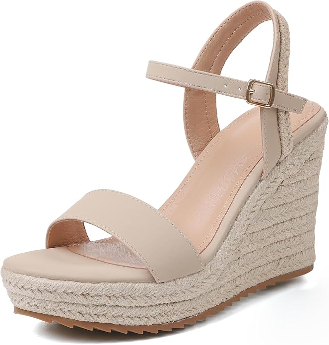 mikarka Women's Espadrille Wedge Sandals: Ankle Strap Platform Open Toe Wedges by mikarka