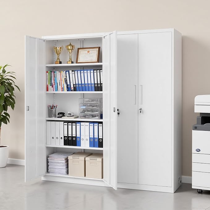 VEVOR Metal Storage Cabinet, Lockable Steel Garage Cabinet - Image 2