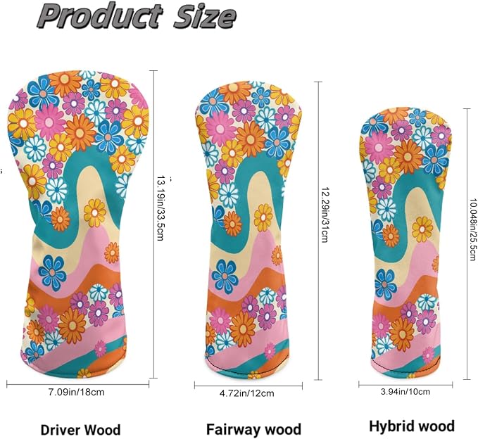 Golf Club Head Covers for Club Protective, Waterproof PU Leather Driver Fairway - Image 7