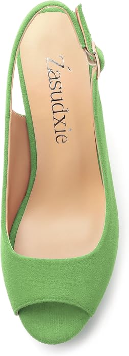 Womens Wedge Platform Sandals Peep Open Toe Slingback Buckle High Heel Dress - Image 3