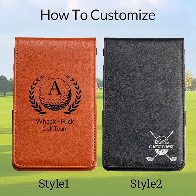 Personalized Golf Scorecard Holder – Custom Golf Score Card Cover - Image 3