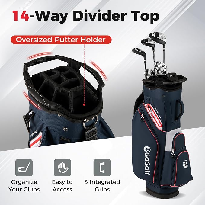 Tangkula Golf Cart Bag, Lightweight Golf Bag - Image 2