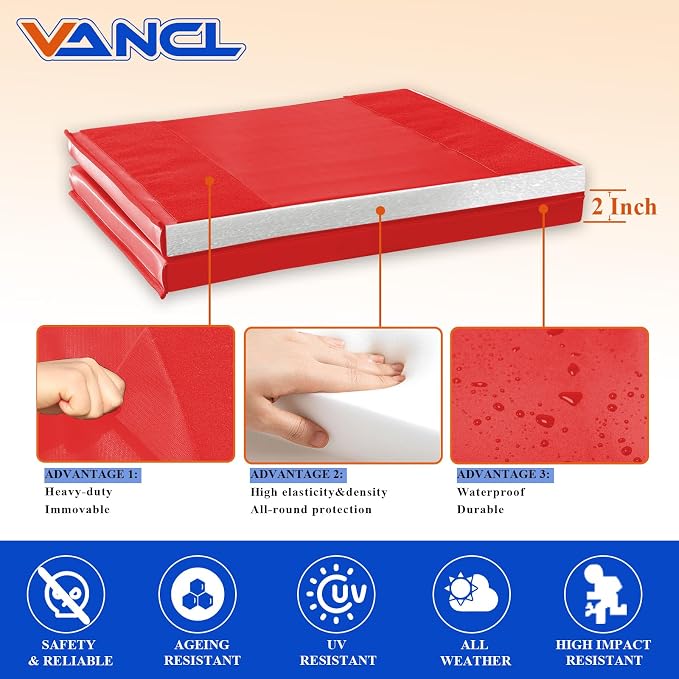 Gym Padding Wall Pads for Gym Wall Mats Basketball Wall Padding 2" Thick Foam - Image 3