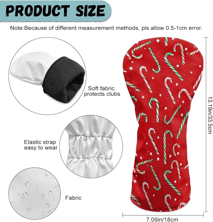 Golf Club Head Covers for Club Protective, Waterproof PU Leather Driver Fairway - Image 6