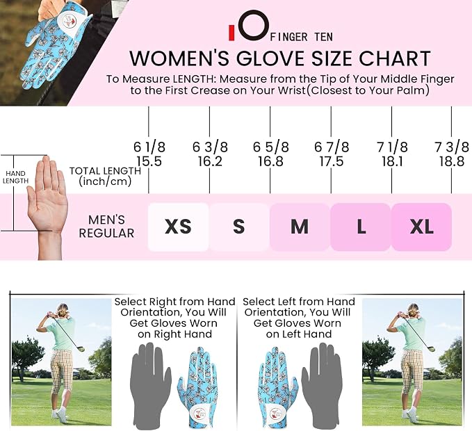 Golf Gloves Women with Ball Marker 2 Pack, Right Handed Golfer Left Hand - Image 5