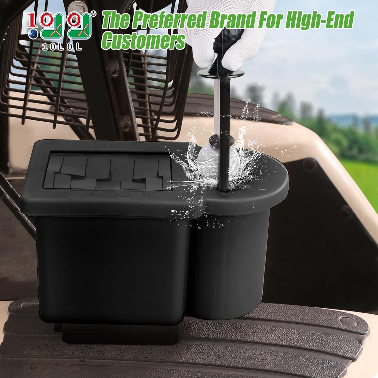 10L0L Golf Ball Washer, Golf Club and Ball Cleaner for EZGO Yamaha Club Car …