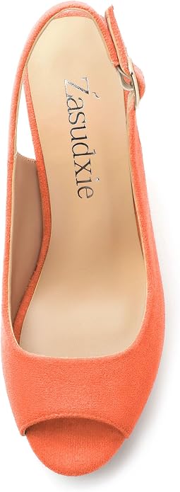 Womens Wedge Platform Sandals Peep Open Toe Slingback Buckle High Heel Dress - Image 3