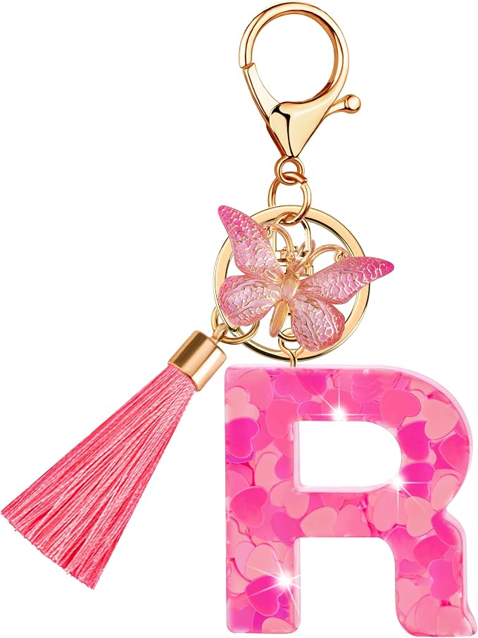Suweibuke Colourful Cute Initial Letter Keychains by Suweibuke