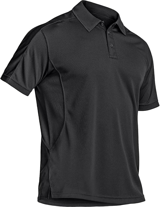 CQR Men's Polo Shirts, Tactical Short Sleeve Golf Performance Shirts, - Image 8