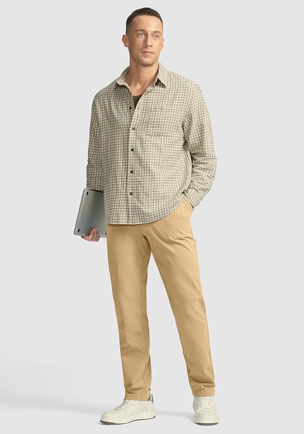 Soothfeel Men's Fleece Lined Pants 30"/32"/34" Golf Work Dress Pants Casual - Image 6