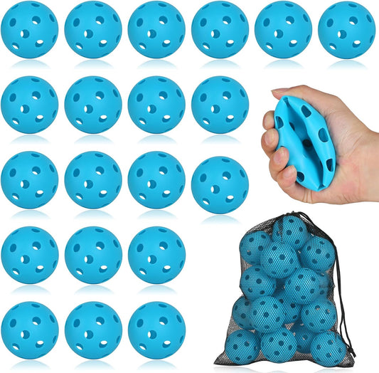 20 Pack Plastic Baseballs 9 Inch Practice Baseballs Softball, Baseballs for Hitting and Pitching Practice - Soft and Lightweight Limit Flight Balls for Training and Softball Games