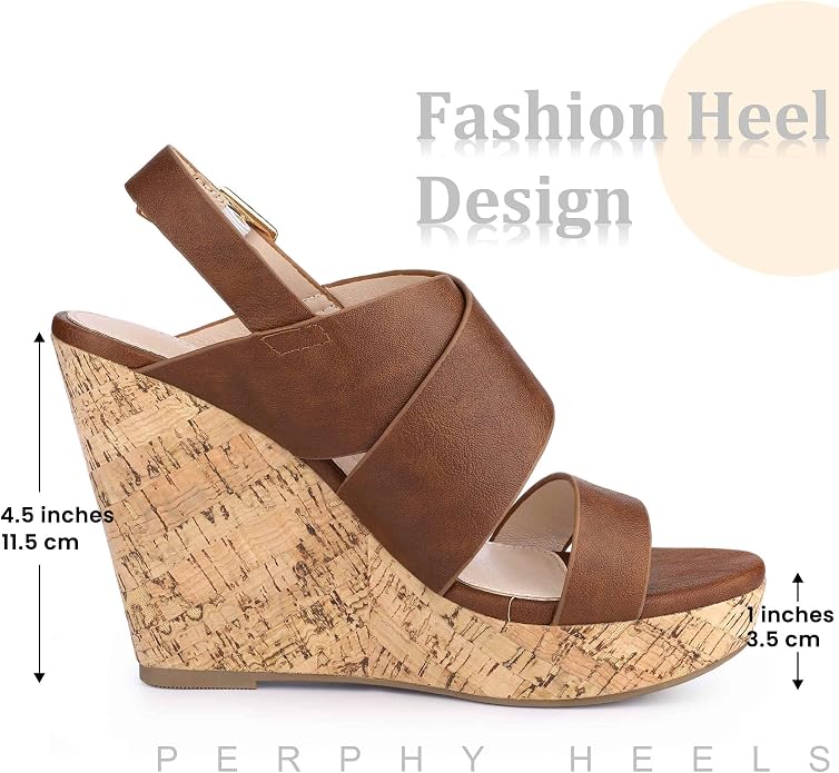 Perphy Open Toe Platform Wedge Sandals - Image 2