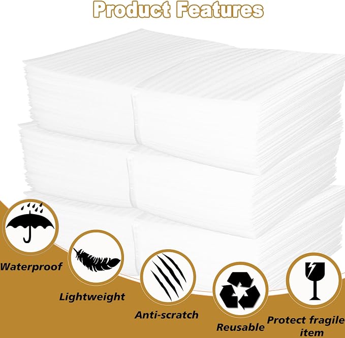 100 Pack 12''x 14'' Cushion Foam Pouches, Moving Supplies - Image 3