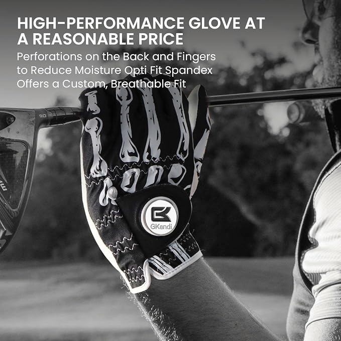 Golf Gloves Men Right Handed Golfer Left Hand Leather Stylish Value 2 Pack - Image 3