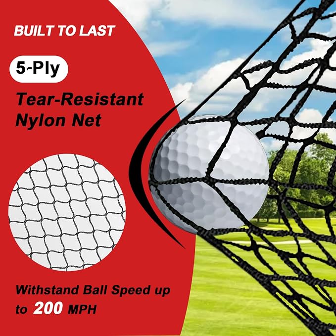 10x7ft Golf Practice Net for Backyard Driving, All-in-1 Outdoor Indoor Hitting - Image 2