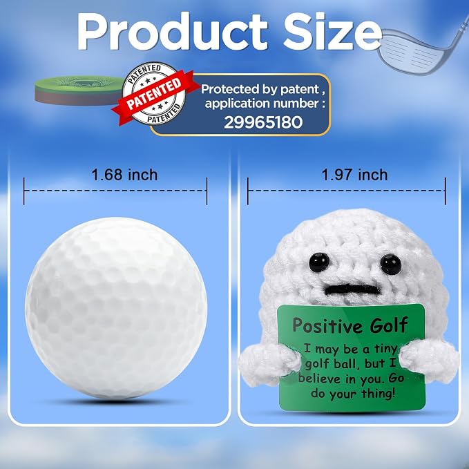 AICase Golf Gifts Accessories Funny Positive Golf Ball Crochet Gag Gift Ideas - Image 6