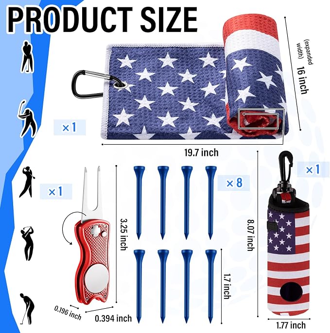 Liliful 12 Pcs Golf Accessories Kit, Include Golf Ball Bag - Image 2