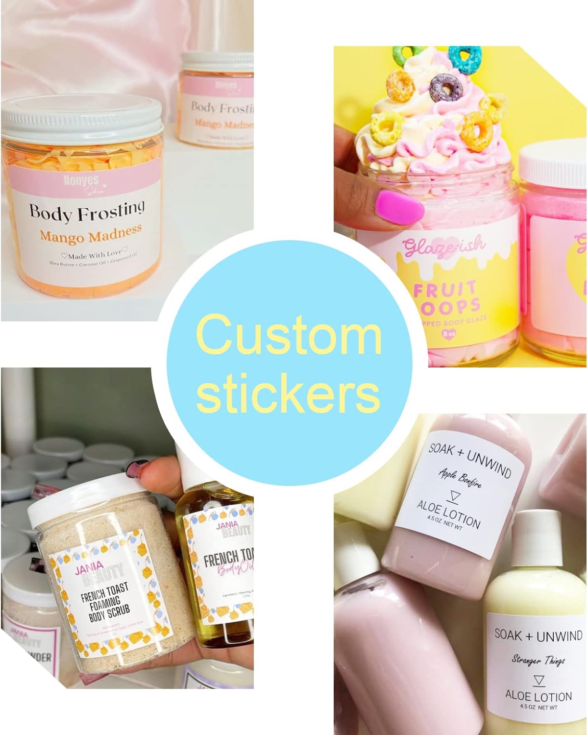 Custom 100-500 Personalized Labels, Oval 5x2 Inch Stickers with Logo & Text for Business, Thank You Labels