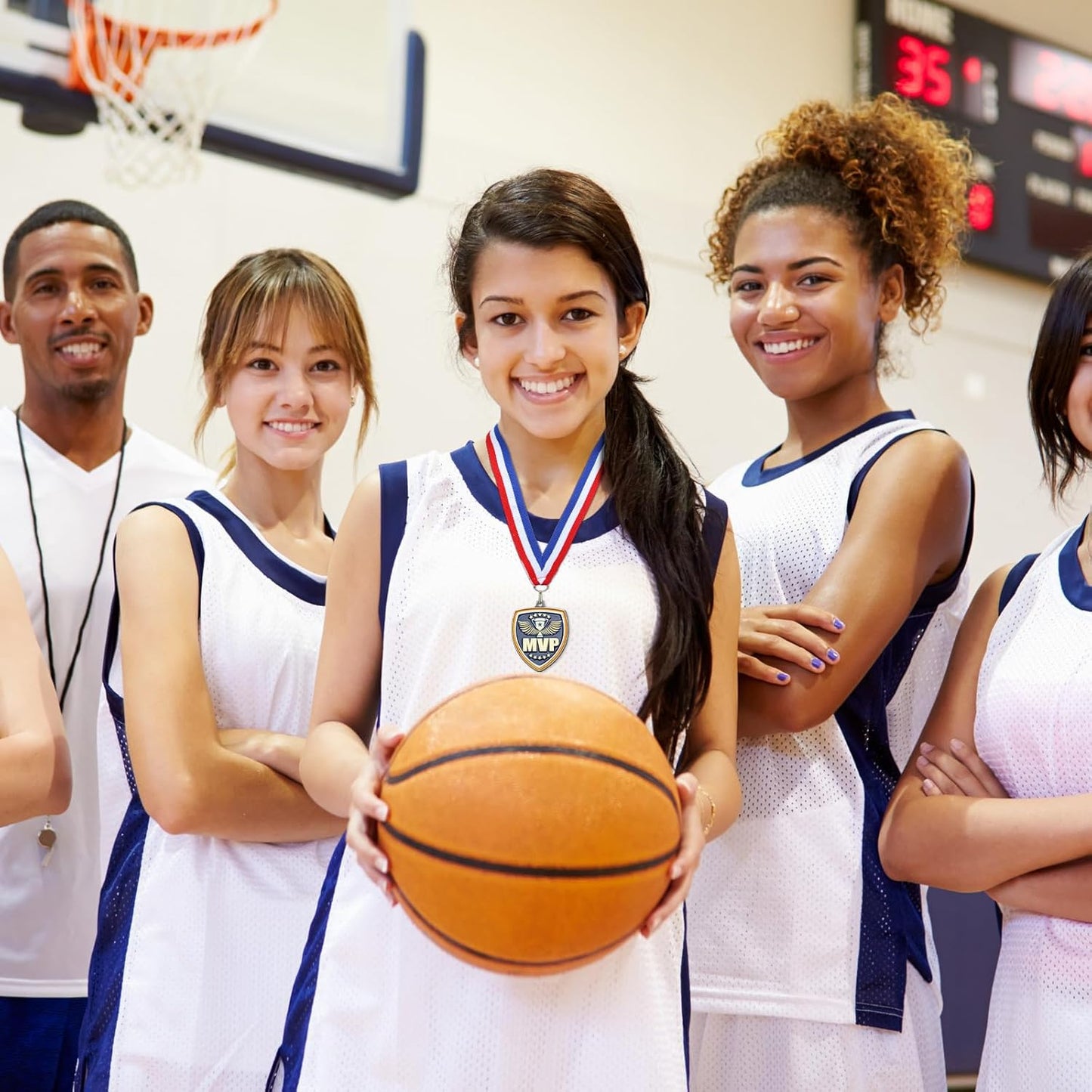 10/20 /30/40 Pcs Award Medals Bulk Sports Medals with Neck Ribbons 2.4 Inch Winner Award Trophy Prize Gift for Sports Themed Party Favors Tournaments School Match