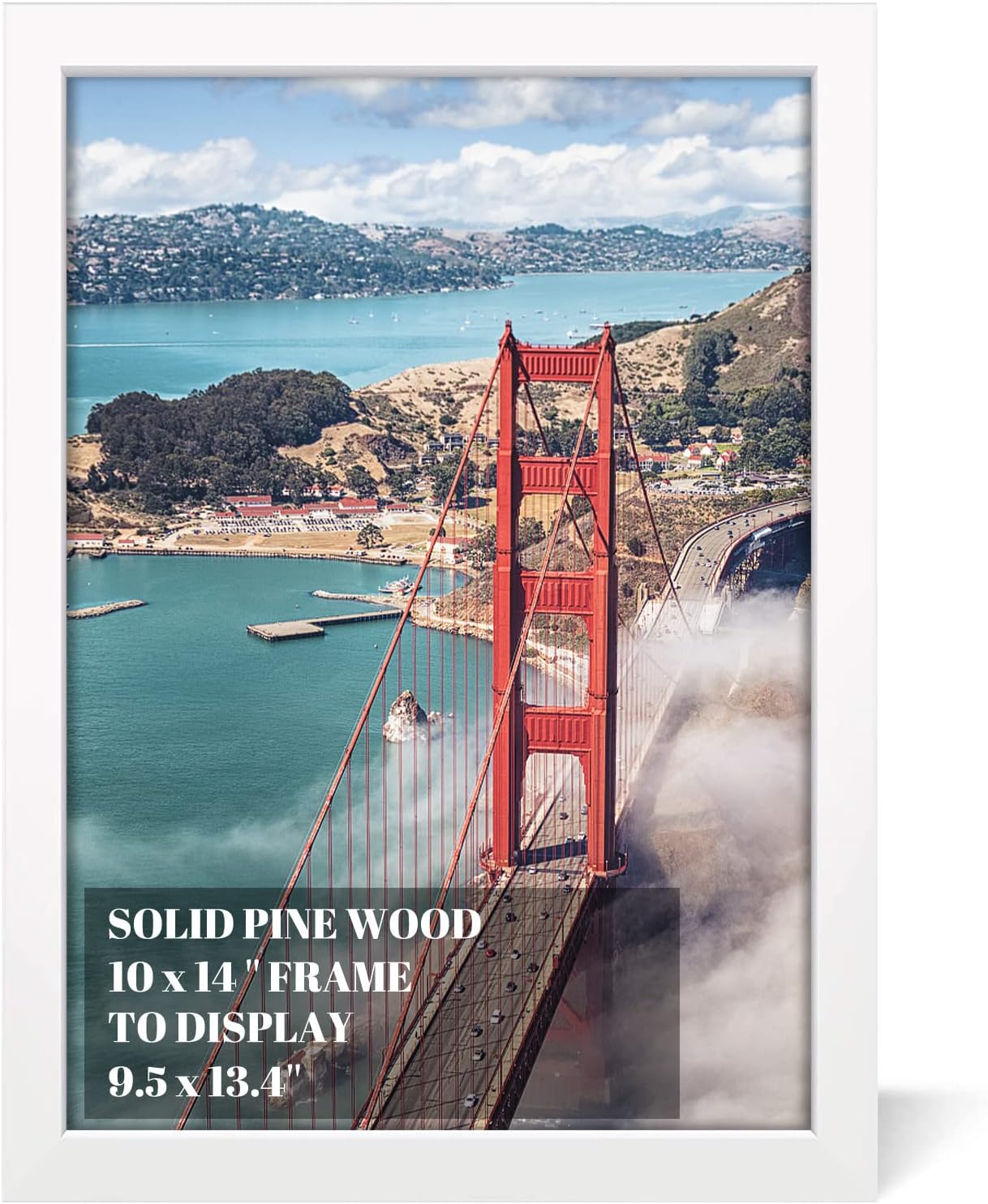 10x14 inch Wood Picture Frames for Wall Hanging,Diamond Painting Frames Rectangle Baby Scan Picture Frame for Family Walls Decoration,Anniversary,Wedding,Christmas,Halloween,Shower,Certificate (White)