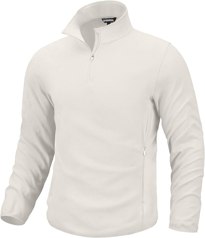 G Gradual Mens Quarter Zip Pullover Fleece by GGradual
