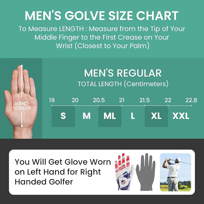 Golf Gloves Men All Premium Cabretta Leather 1 Pack - Image 6