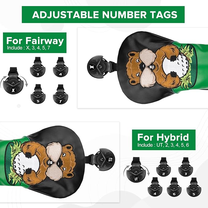 Golf Club Head Covers, Gopher Style Embroidery Golf Club Covers - Image 6