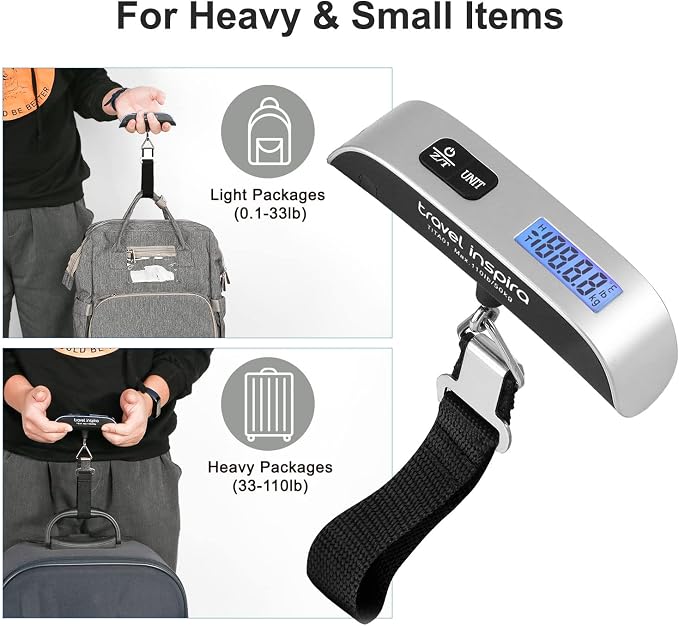travel inspira Luggage Scale, Portable Digital Hanging Baggage Scale - Image 4