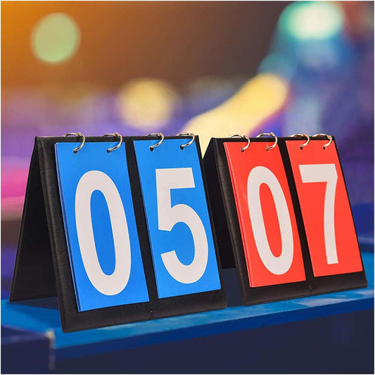 APORO Portable Table Top Scoreboard Flipper, Multi Sports Score Flip Scoreboard