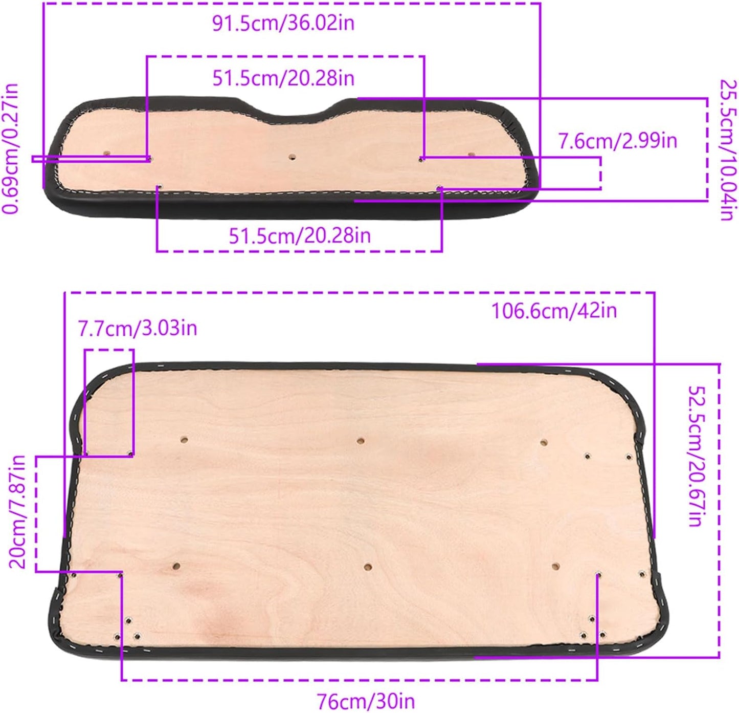 GXYWADY Black Golf Cart Front Seat Cushion Replacement for EZGO Medalist TXT 1994-2013
