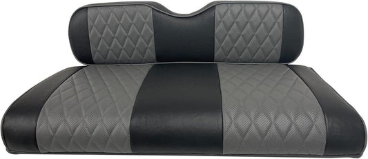 Huskey Parts Company Golf Cart Seat Cushion Set for Front Seat Lean Back & Bottom, Charcoal Gray Color for Club Car DS 2005 and Up, Golf Cart Front Seat Replacement with Mounting Hardware & Hinges