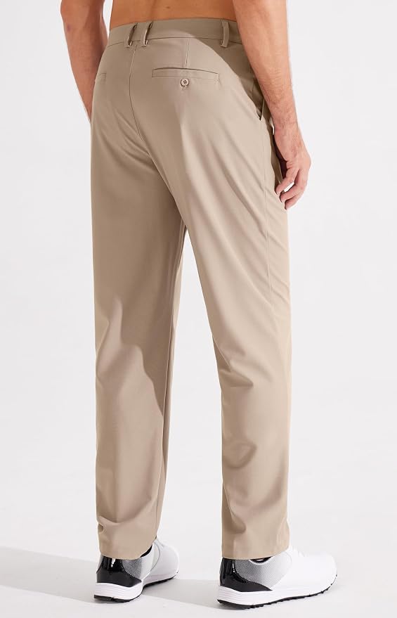 Libin Men's Golf Pants Classic Fit Flat Front Work Dress Pants 29" 31" 33" - Image 2