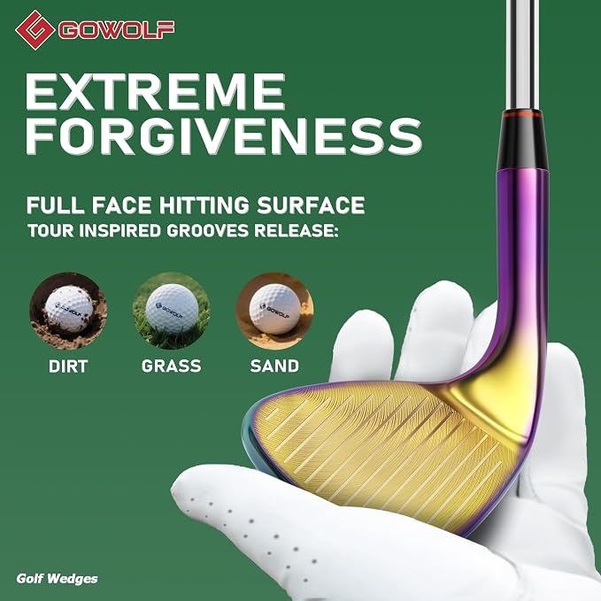 Gowolf Premium Forged Full Face Golf Wedges 50/52/54/56/58/60/69 Degree - Image 3