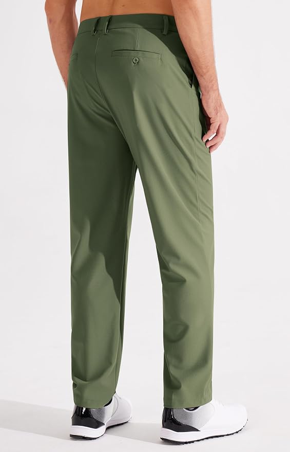 Libin Men's Golf Pants Classic Fit Flat Front Work Dress Pants 29" 31" 33" - Image 2