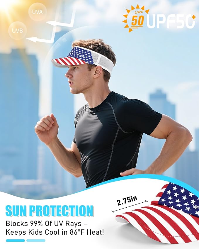 Sports Sun Visor Hats for Women Men Lightweight Breathable Cooling Stretchy - Image 2