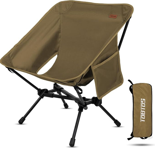 TOBTOS Portable Camping Chair, Support up to 330 LBS, Lightweight Folding by TOBTOS