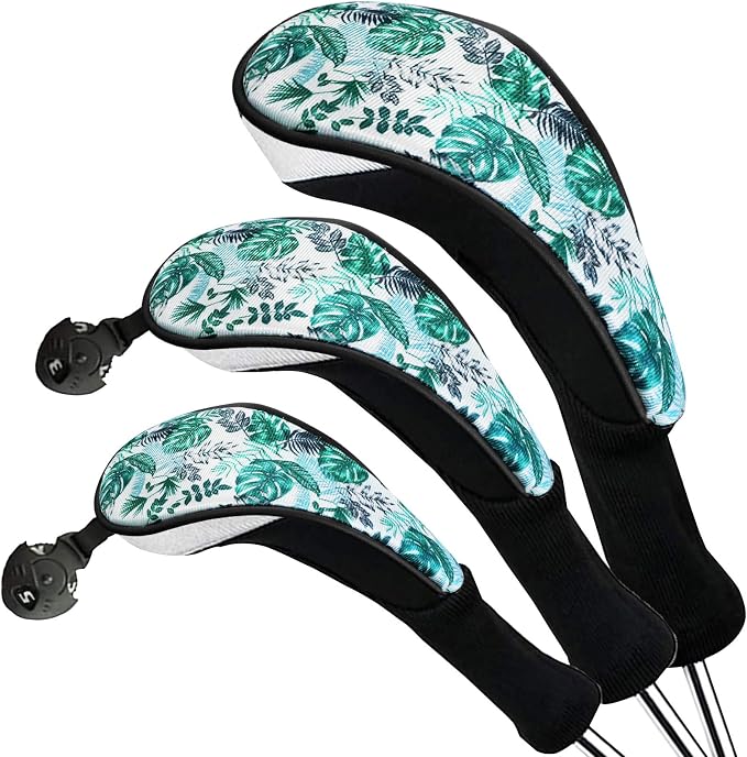 FINGER TEN Golf Club Head Covers Woods Driver Fairway Hybrid 3/4/5 Set by FINGERTENSport