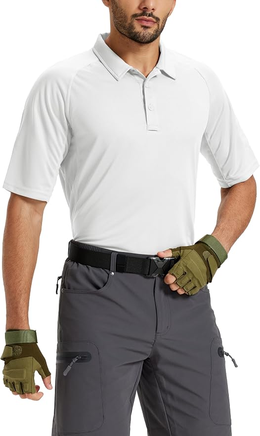 TACVASEN Men's Polo Shirts Short Sleeve Golf Polos Dry Fit UPF 50+ Performance - Image 2