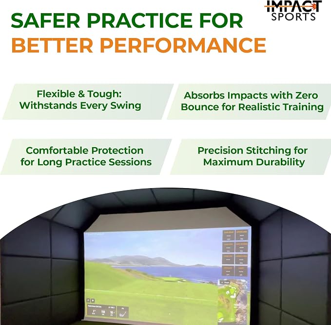 IMPACT SPORTS Golf Wall Padding Golf Enclosure Padding Safety Padding Memory - Image 8