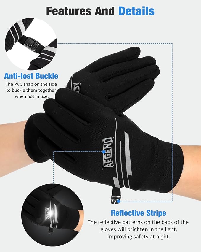 Aegend Lightweight Winter Gloves - Image 4