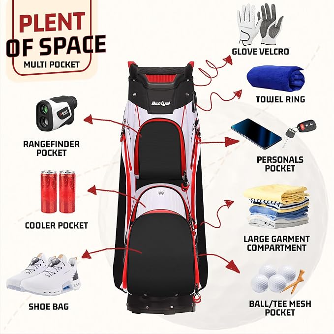 Cart Golf Bag 15 Way Organizer Divider Top Golf Club Bags Lightweight Golf Cart - Image 3