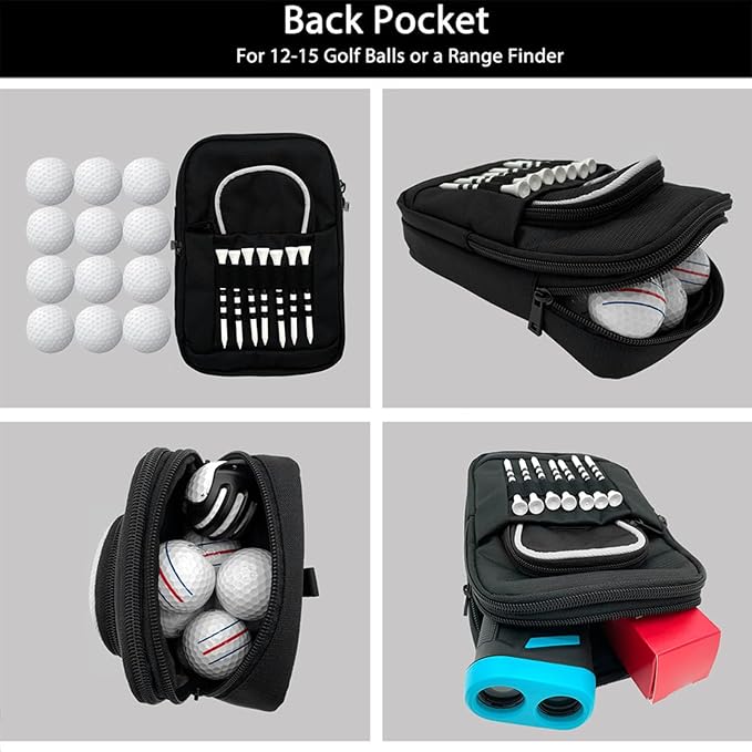 Golf Ball Pouch, Tee Organizer Bag Accessory Clip, Holder - Image 9
