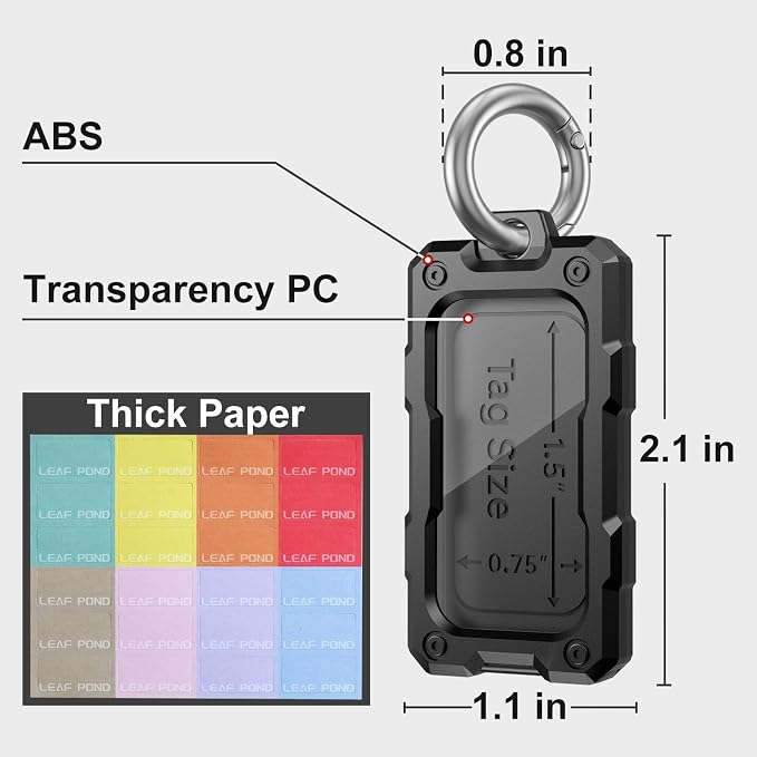 16 Pack Solid Plastic Key Tags - Image 7