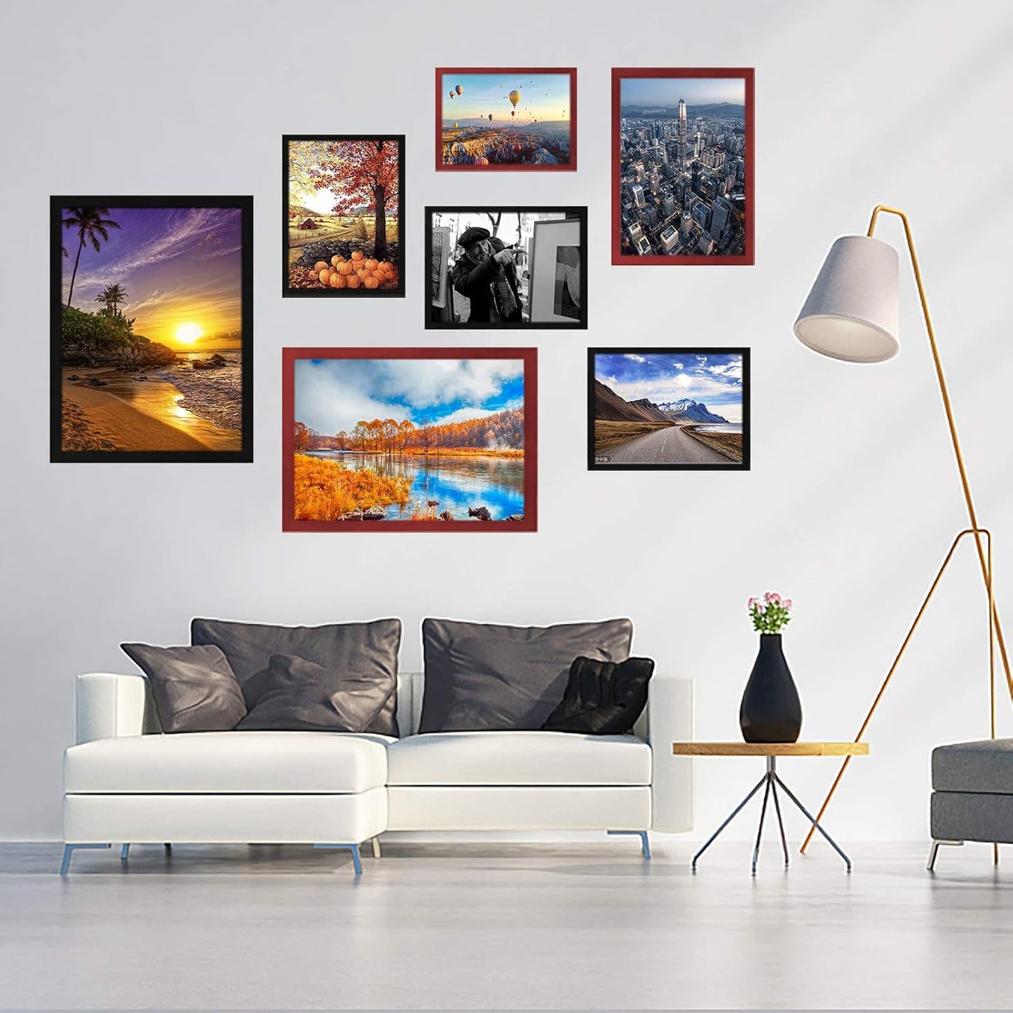 10x14 inch Wood Picture Frames for Wall Hanging,Diamond Painting Frames Rectangle Baby Scan Picture Frame for Family Walls Decoration,Anniversary,Wedding,Christmas,Halloween,Shower,Certificate (Black)