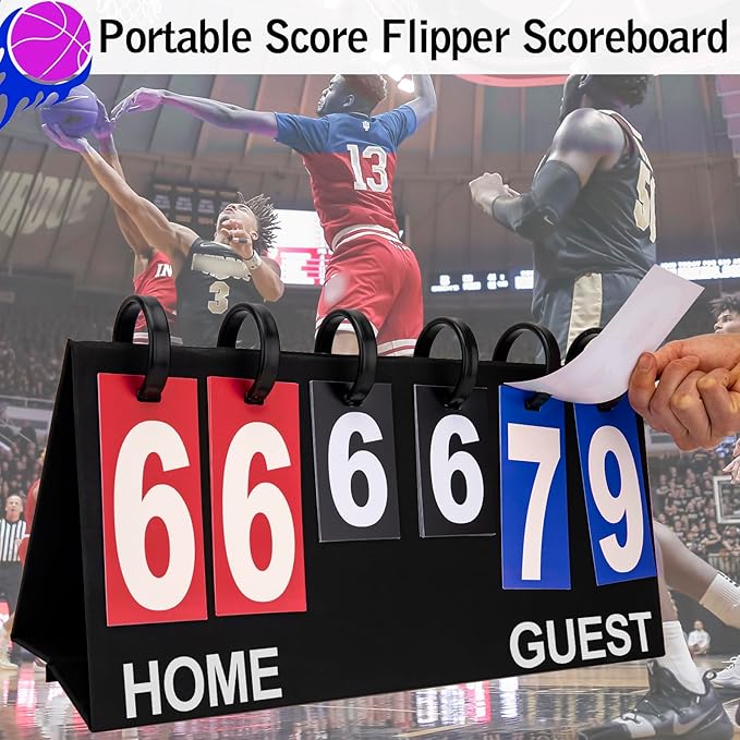 Flip Scoreboard Tabletop Score Flipper, Football Portable Scoreboard, Flip - Image 7
