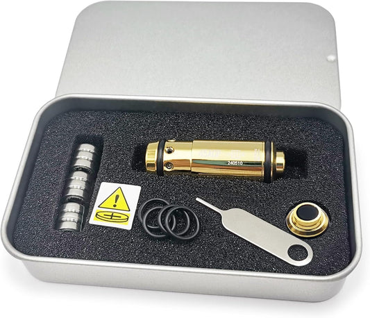 9mm/380ACP/40S&W/45ACP Dry Fire Training Cartridge Integrated Snap Cap for Dry Fire Trainer,Red Dot Beam Bullet with Double O-Ring