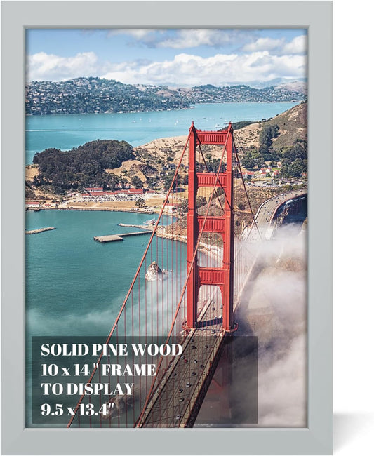 10x14 inch Wood Picture Frames for Wall Hanging,Diamond Painting Frames Rectangle Baby Scan Picture Frame for Family Walls Decoration,Anniversary,Wedding,Christmas,Halloween,Shower,Certificate (Gray)