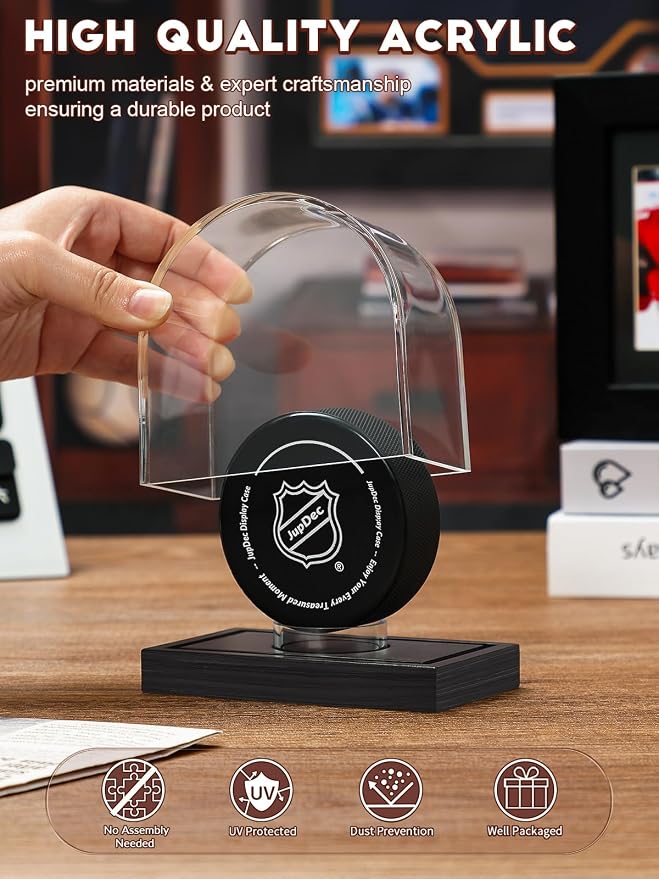 Hockey Puck Display case Acrylic Black - Image 2